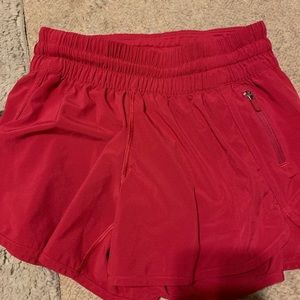 Red lulu lemon shorts